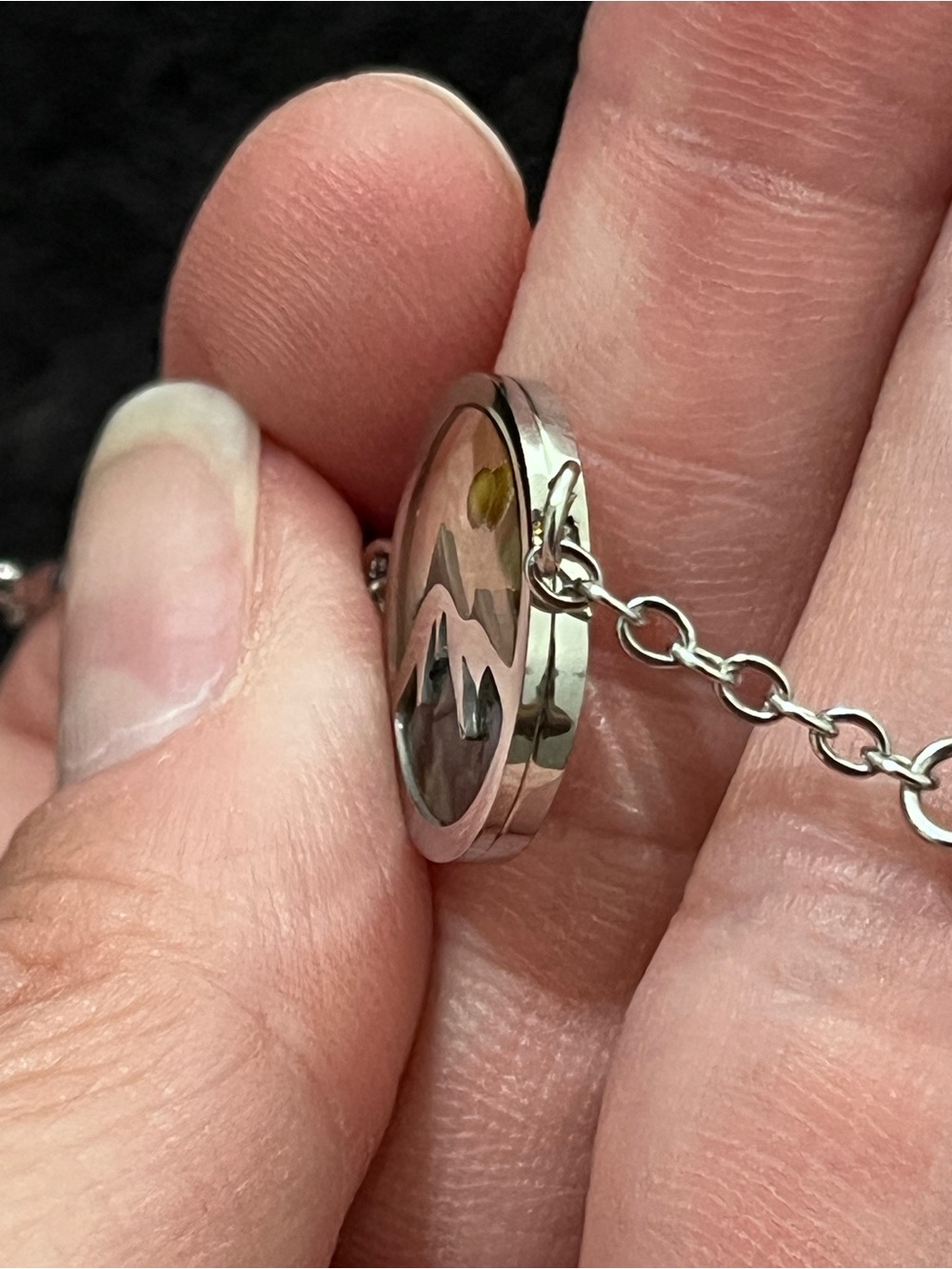 Stainless Steel Mountain Abalone Shell Mustard Seed Faith Bracelet Cross 9" - Picture 2 of 6